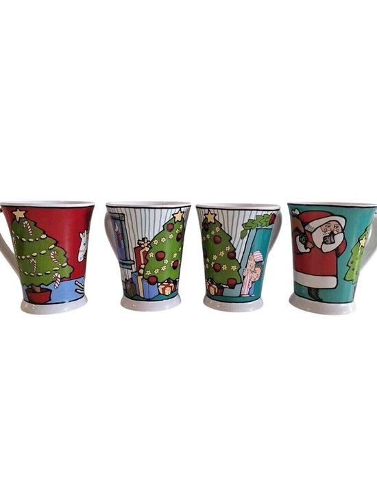 Signature Other - Ursula’s Christmas Signature 4 Mugs Holiday Ceramic Cups Dodge